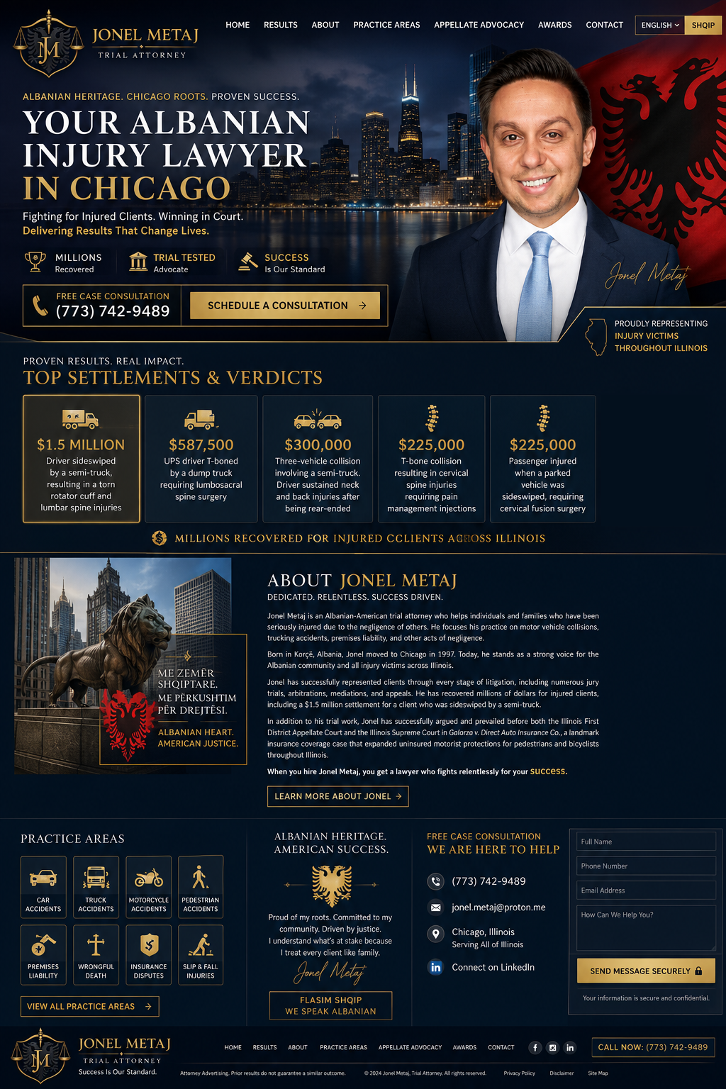 Jonel Metaj attorney website